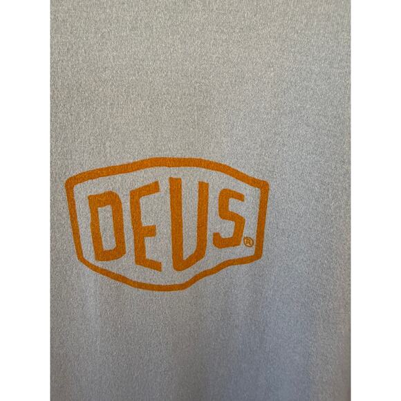 Deus Ex Machina Graphic Tee Light Blue Moto T-Shirt Size L - Picture 3 of 6